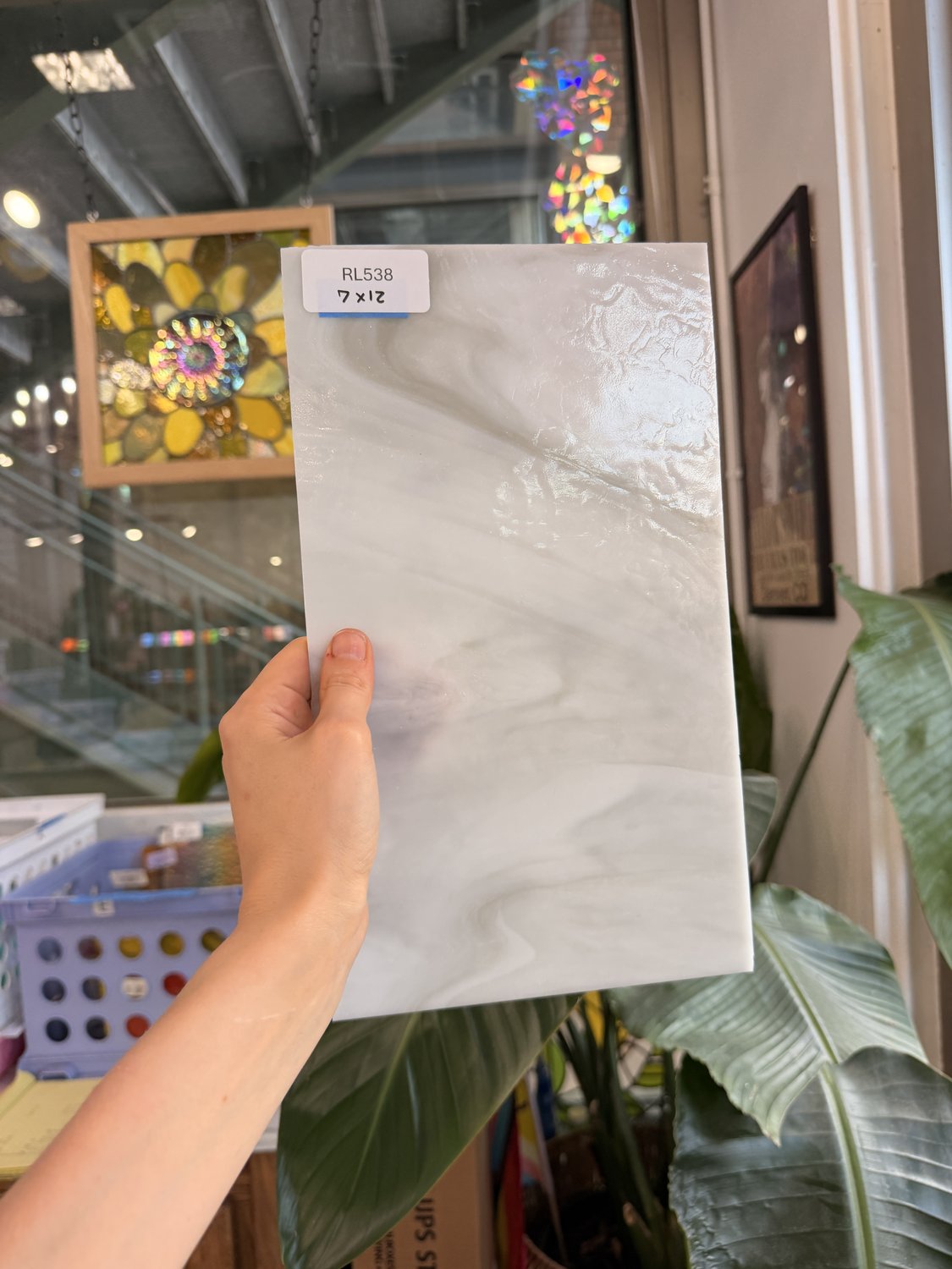 White Gray Mixed Opal Kokomo Sheet Glass – RL538