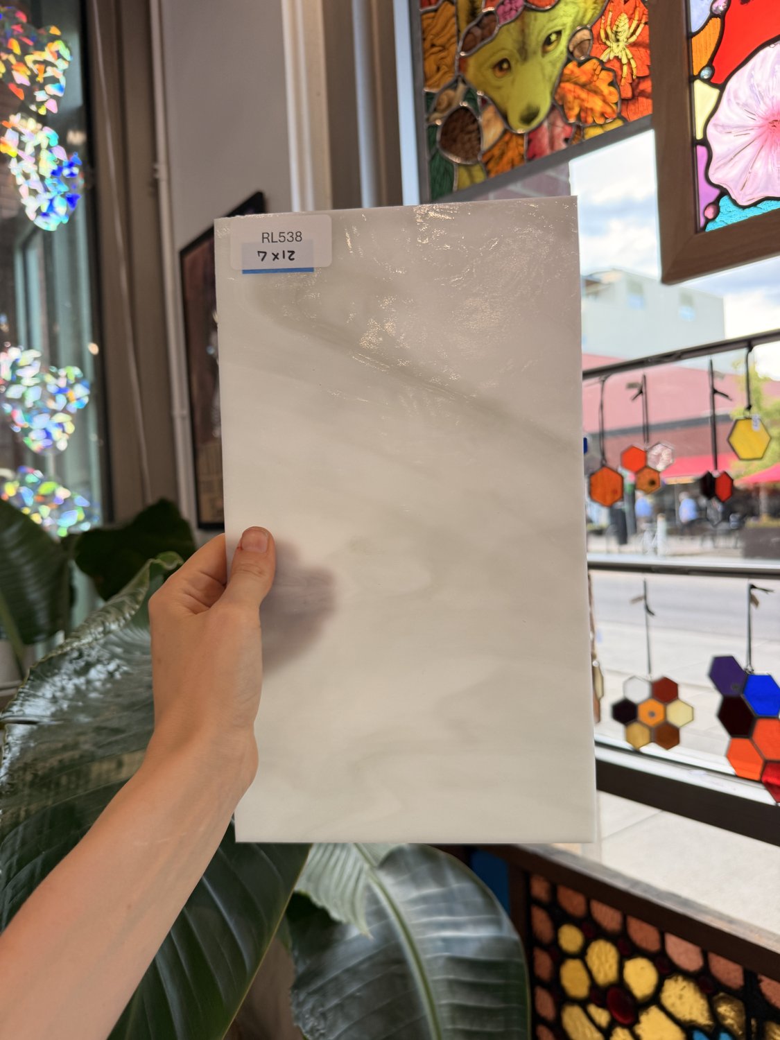 White Gray Mixed Opal Kokomo Sheet Glass – RL538
