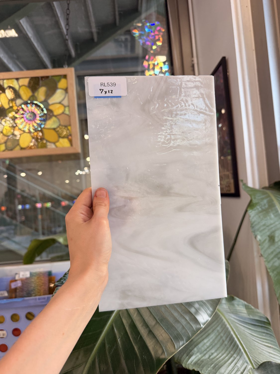 White Gray Mixed Opal Kokomo Sheet Glass – RL539