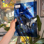 Blue Wispy Mouthblown Handmade English Sheet Glass