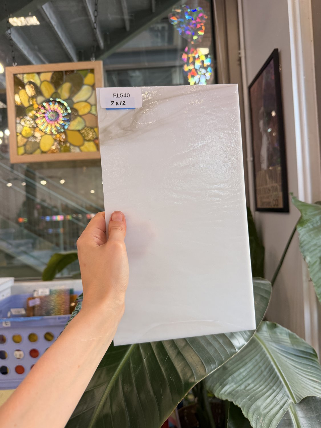 White Gray Mixed Opal Kokomo Sheet Glass – RL540