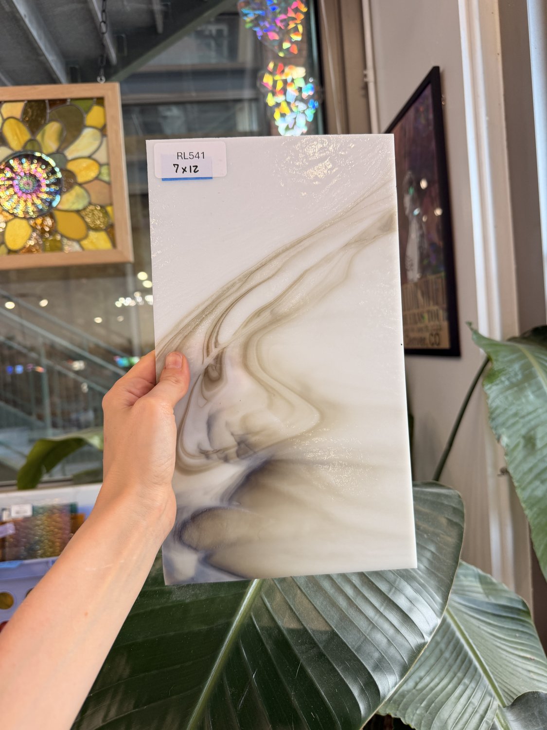 White Gray Mixed Opal Kokomo Sheet Glass – RL541