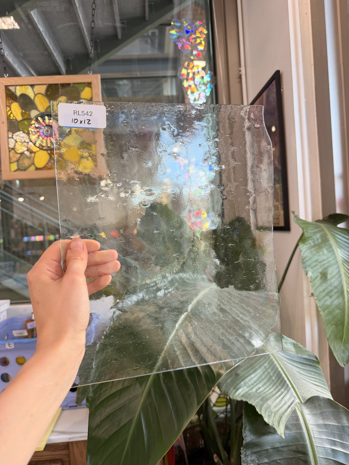 Vintage Clear Seedy Spectrum Sheet Glass