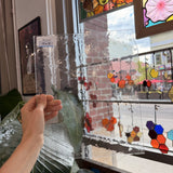 Vintage Clear Seedy Spectrum Sheet Glass