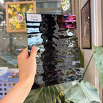 Vintage Black Spectrum Waterglass Sheet Glass