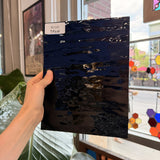 Vintage Black Spectrum Waterglass Sheet Glass