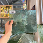 Light Blue English Muffle Sheet Glass