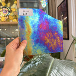 Red Transparent Iridescent Luminescent Fusible 96 COE Wissmach Sheet Glass