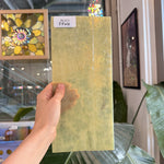 Yellow Transparent Mottled Vintage Chicago Art Glass