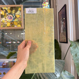 Yellow Transparent Mottled Vintage Chicago Art Glass