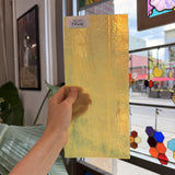 Yellow Transparent Mottled Vintage Chicago Art Glass