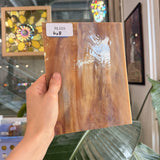 Medium Brown Amber Wispy Vintage Spectrum Sheet Glass