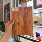 Medium Brown Amber Wispy Vintage Spectrum Sheet Glass