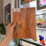 Medium Brown Amber Wispy Vintage Spectrum Sheet Glass