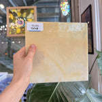 Tan Cream Mottled Chicago Art Glass Sheet Glass