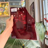 Red Transparent Waterglass Sheet Glass