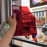 Red Transparent Waterglass Sheet Glass