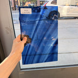 Blue Wispy Mouthblown Handmade English Sheet Glass