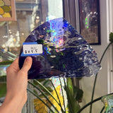 Blue Wispy Mouthblown Handmade English Sheet Glass