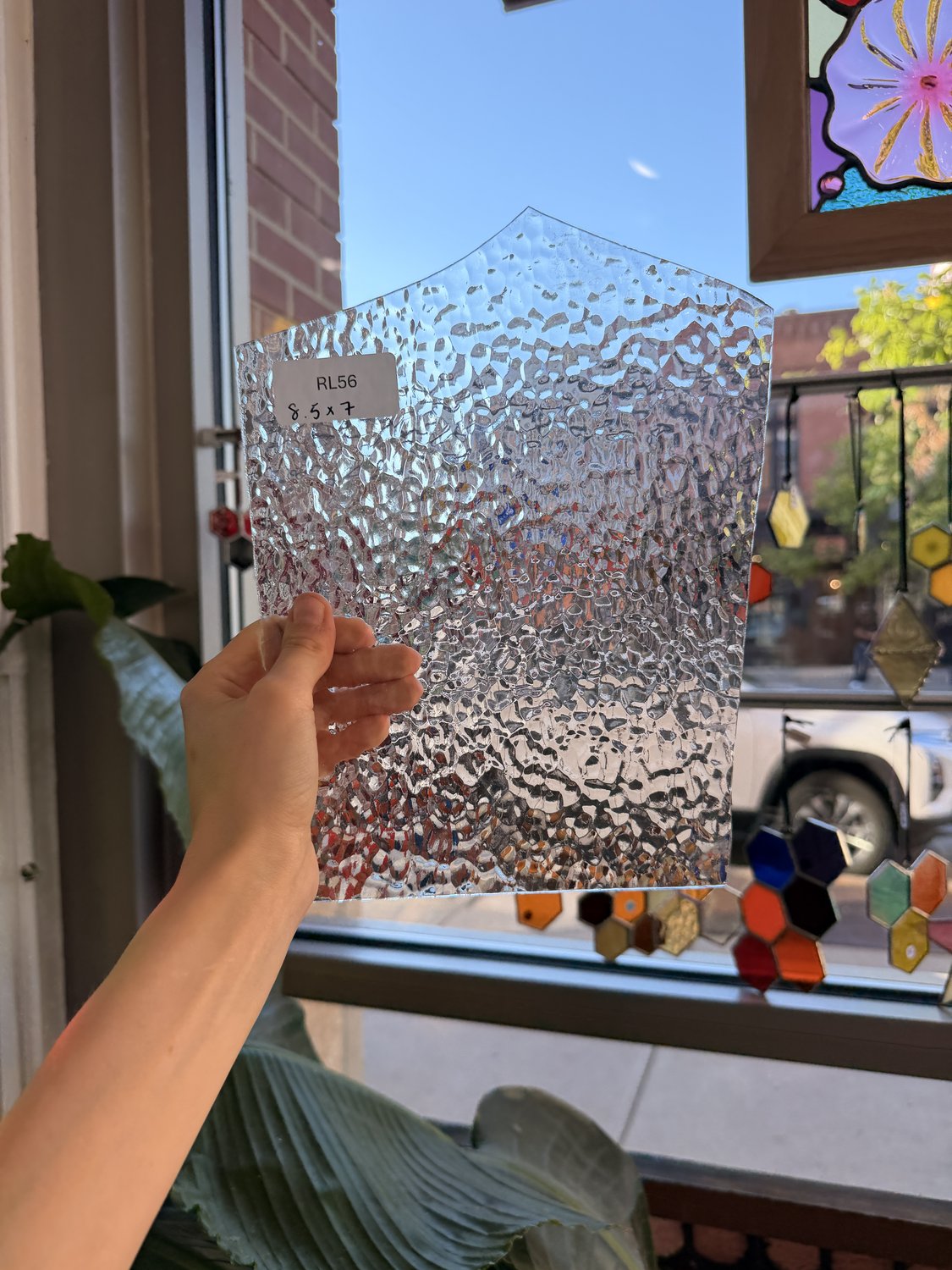 Clear Hammered Sheet Glass