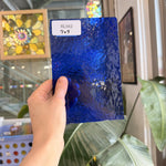 Dark Blue Hammered Transparent Sheet Glass
