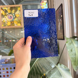Dark Blue Hammered Transparent Sheet Glass