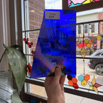 Dark Blue Transparent Wissmach Fusible 96 COE Sheet Glass
