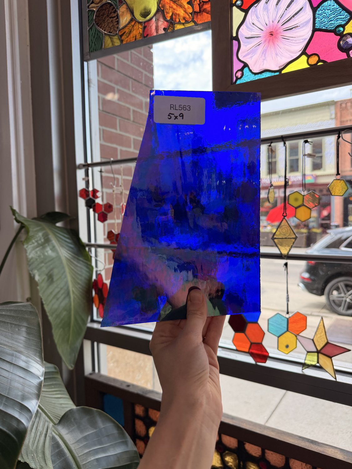 Dark Blue Transparent Wissmach Fusible 96 COE Sheet Glass