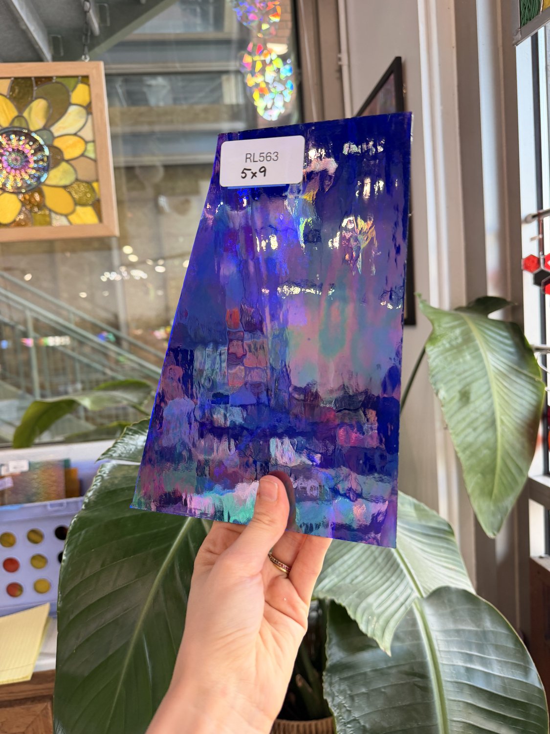 Dark Blue Transparent Wissmach Fusible 96 COE Sheet Glass