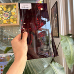 Dark Red on Clear St Just Flash Sheet Glass