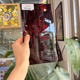 Dark Red on Clear St Just Flash Sheet Glass