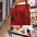 Red Mixed Mottled Uroboros Sheet Glass