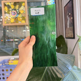 Dark Green White Wispy Kokomo Sheet Glass