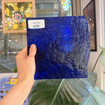 Dark Blue Transparent Hammered Sheet Glass