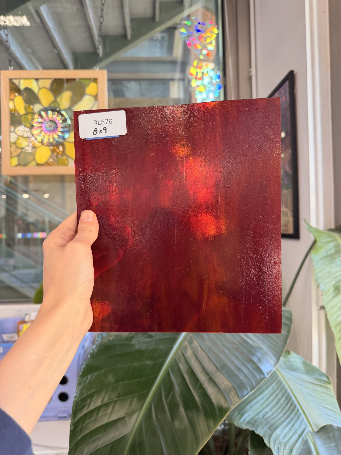 Transparent Mixed Red Kokomo Sheet Glass