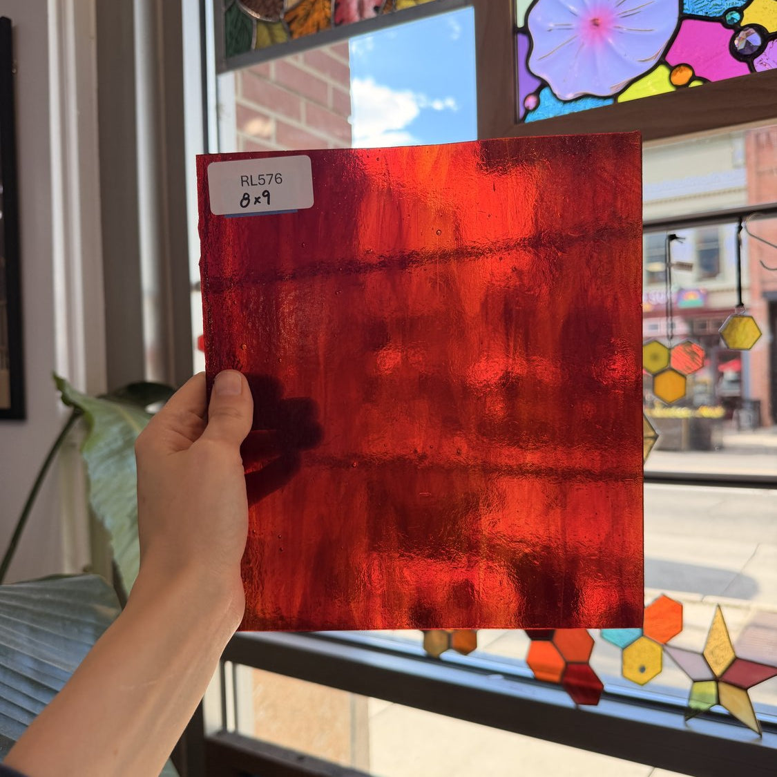 Transparent Mixed Red Kokomo Sheet Glass