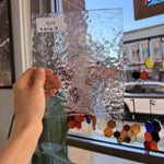 Vintage Clear Hammered Textured Sheet Glass