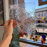 Vintage Clear Hammered Textured Sheet Glass