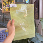 Amber Green Wispy Vintage Spectrum Sheet Glass