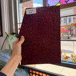Dark Red Mottled Vintage Uroboros Sheet Glass