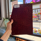 Dark Red Mottled Vintage Uroboros Sheet Glass