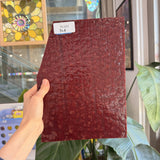 Dark Red Mottled Vintage Uroboros Sheet Glass