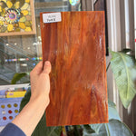Dark Orange Red Mixed Chicago Art Glass