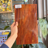 Dark Orange Red Mixed Chicago Art Glass
