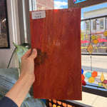 Dark Orange Red Mixed Chicago Art Glass