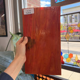 Dark Orange Red Mixed Chicago Art Glass