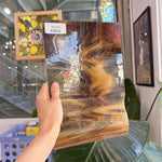 Vintage Brown White Wispy Spectrum Sheet Glass