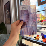 Vintage Purple White Clear Wispy Sheet Glass – RL589