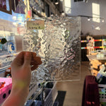 Vintage Clear Hammered Textured Sheet Glass