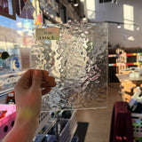 Vintage Clear Hammered Textured Sheet Glass